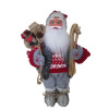 Dekorácia MagicHome Vianoce, Santa stojaci, s lyžami, 30 cm