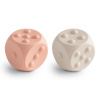 Mushie Silikónové kocky Pop-it 2ks Varianta: Blush / Shifting sand