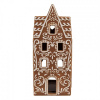 Clayre & Eef Porcelánový svietnik perníková chalúpka Gingerbread House - 7*7*17 cm - Clayre & Eef