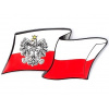 EMBLEMAT KOVOVÝ OROL VLAJKA USA PRILEPENÝ MALÝ