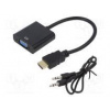 Adapter HDMI 1.4 D-Sub 15pin HD socket,HDMI plug 0.15m black