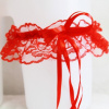 Podväzok s mašličkou Lace Garter červená