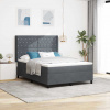 zahrada-XL Posteľ s pružinovým rámom Tmavo šedá 140 x 200 cm Zamat 3341955