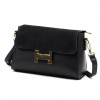 Dámska kožená kabelka cez rameno Luka 20-097 čierna 22 x 14 x 10,5 cm