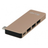 LMP Basic Hub, USB-C, 3x USB 3.0, čtečka micro/SD karet - USB-C nabíjecí adaptér, zlatý - 18958