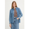Rifľová košeľa Tommy Hilfiger modrá farba, regular, s klasickým golierom, WW0WW47219 36
