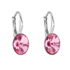 Evolution Group Růžové oválné náušnice s krystaly Swarovski 31276.3 rose