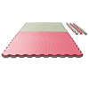 Tatami puzzle - 1m x 1m x 4cm - zeleno/červená