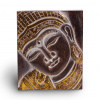 Budha na doske 25x20 cm - drevorezba