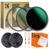 K&F CONCEPT 62MM CPL+MCUV+ND1000+Lens Cap Circular Polarizing Filter MCUV Protection Neutral Density