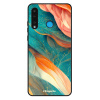 Lesklé pouzdro iSaprio pro Huawei P30 Lite - Abstract Marble (Lesklé pouzdro, kryt, obal iSaprio Exclusive na mobil Huawei P30 Lite s motivem Abstract Marble - elegantní skleněný vzhled, skvělá ochran