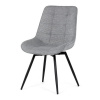 Autronic HC-T1130 GREY2 - Stolička jedálenská, šedá látka, čierny kov, otočný mechanizmus 90 ° / 90 ° (L / P) - funkcia reset
