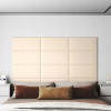 Vidaxl Nástenné panely 12 ks krémové 60 x 30 cm zamat 2,16 m²