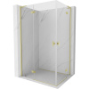 Mexen Mist-H L Duo sprchový kút 80 x 95 cm, priehľadný, zlatý brúsený - 8A5L-080L-095P-55-00