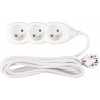 STREND PRO Kábel DG-F803B L-3 m, predlžovací, biely, 3x zásuvka, new edition