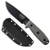 ESEE Model 4 Gray Micarta Handle Black Blade Molle Backplate