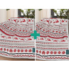 Textilomanie 2x Vianočná biela baránková deka z mikroplyšu RETRO CHRISTMAS 160x200 cm