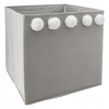 Atmosphera for Kids Úložný box sivý s brmbolcami 29 x 29 x 29 cm
