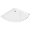 Mexen Flat polokruhový sprchový žľab slim 80 x 80 cm, biely, sifón chróm - 41108080