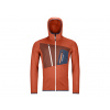 Mikina s kapucňou ORTOVOX Fleece Grid Desert Orange - XL