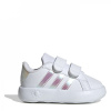 adidas Grand Court 2.0 Shoes Infant Girls White/Irides C4 (20)