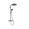 Hansgrohe Raindance Alive S Puro - Sprchový set s termostatom, 21x34 cm, 3 prúdy, kefovaný čierny chróm 24592340