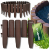 Záhradný obrubník plast 280 cm x 24 cm hnedý