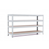 Policový regál Trestles RH 1000x1400x500, nosnosť 1200 kg, 4 police Farba: sivá, Typ police: drevená MDF 5,4 mm