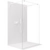 CERANO - Sprchová zástena Walk-in Onyx Duo Ľ/P - 8 mm - guľatá vzpera - biela matná, transparentné sklo - 90x200 cm