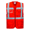 Portwest S476 Berlin Reflexná manažérska vesta červená 2XL