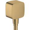 HANSGROHE Fixfit SoftSquare prípojka hadice so spätným ventilom, kartáčovaný bronz, 26457140
