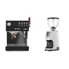 Ascaso Steel DUO PID PLUS, Black&Wood + Eureka Atom Specialty 65, white