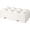 LEGO® Úložný box 8 so zásuvkami - biela