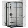 Rea Concept, sprchovací kút 80x100x190 cm, čierny profil + čierna sprchová vanička Savoy, KPL-K1006
