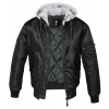 Zimná bunda MA1 Sweat Hooded Brandit® – Čierna / sivá vel. S