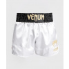 Muay Thai šortky Venum Classic - White/Black Gold Velikost: XXL