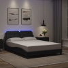 Rám postele s LED osvětlením černý 140 x 190 cm umělá kůže Černý 3214103