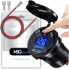 Rýchla nabíjačka na motocykel do auta 3x USB Voltmeter 63W TYP-C PD 45W
