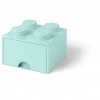 LEGO® úložný box so šuplíkom 250x250x180mm aqua