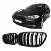 GRIL PREDNÁ MRIEŽKA NÁRAZNÍKA ATRAPA pre BMW F10 F11 2010-2017 ČIERNY LESK M5 LOOK