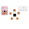 Teddies Pečiatky drevené 5+1 s poduškou jednorožce 3x3cm na karte