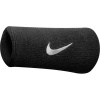 Nike Men's Swoosh Doublewide Wristbands Black/White One Size