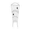 Kovová záhradná dekorácia opory v čiernom farebnom prevedení ku rastlinám s dekorom 40 x 117 cm 44015