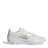 adidas Messi F50 League Adults Firm Ground Football Boots White/Gold/Wht 9 (43.3)