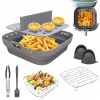 DOPLNKY DO FRITÉZY AIRFRYER 8 KUSOV ŠEDÁ SILIKÓNOVÁ FORMA NA PEČENIE