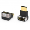 PREMIUMCORD Adaptér spojka 8K HDMI A - HDMI A, F/M, zahnutá do pravého úhlu 90° kphdma-40