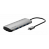 Swissten USB-C Hub 8-in-1, šedá 14540083