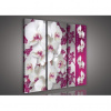 Obraz na plátne viacdielny - OB3146 - Biela orchidea ružový vzor 90cm x 80cm - S6