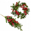 Veniec a vetva zdobený čučoriedkovým a bazinkami Ø30/70 cm