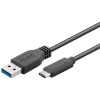 PremiumCord USB-C/male - USB 3.0 A/Male, černý,15cm ku31ca015bk